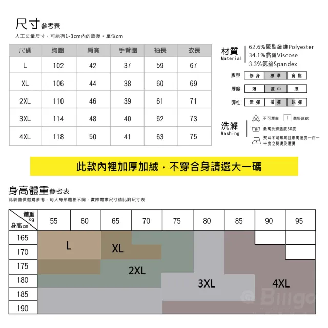 【Billgo】*現貨*刷毛背心襯衫假兩件POLO衫2款 多色 L-4XL碼 輕暖加絨厚磅秋冬男長上衣(秋冬、商務)