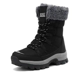 【nono house】an.an 雪地保暖防潑水中筒雪靴(黑)