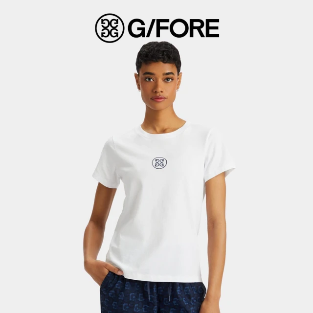 G/FORE APRES GOLF COTTON TEE 女士 短袖 LOGO TEE 白色(G4LF23K626A-SNO)