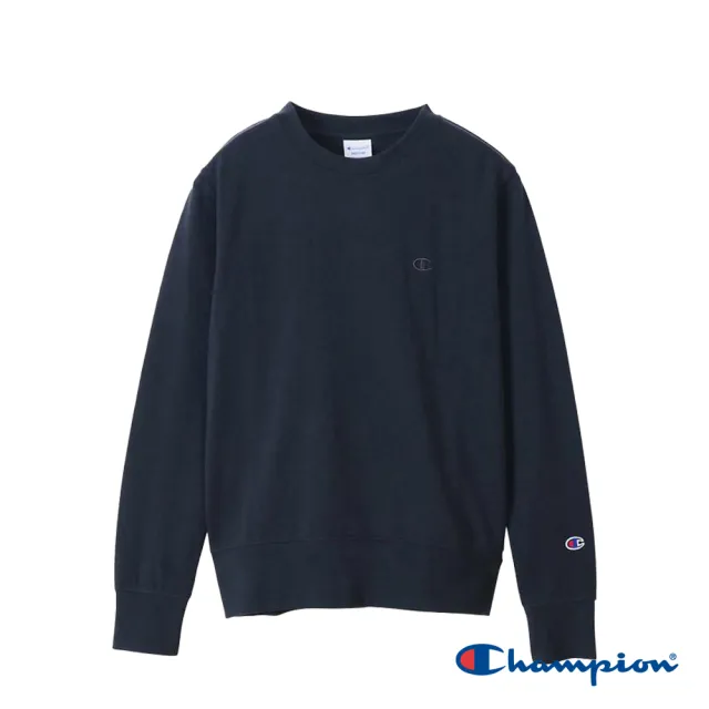 【Champion】官方直營-BASIC 刺繡小C棉質毛圈大學TEE/圓領TEE-女(2色可選)