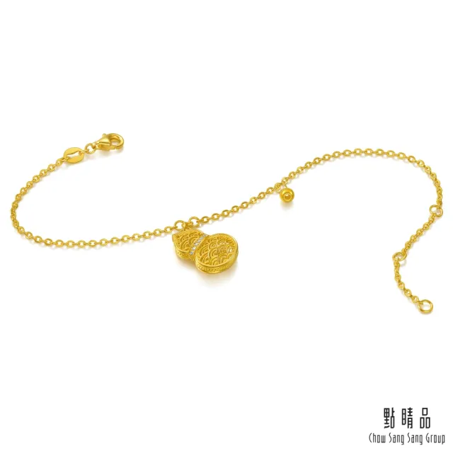 【點睛品】水波紋葫蘆 黃金鑽石手鍊