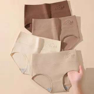 【POEM 朴伊恩】10件組-日本保暖冬天鵝超柔軟陽光純棉導濕抑菌高腰少女內褲(超值組-隨機色)
