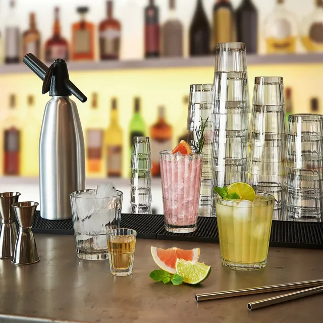 【Bormioli Rocco】義大利製可疊式強化飲料杯 500ml 1入(水杯 高球杯玻璃杯 水杯 果汁杯 飲料杯)