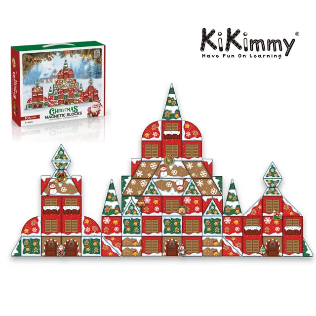 【kikimmy】聖誕驚喜/磁力片積木 104PCS