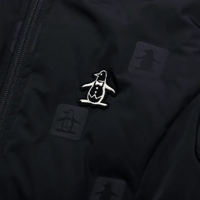 【Munsingwear】企鵝牌 女款黑色時尚拼接可拆帽輕羽絨外套 MLUL6603