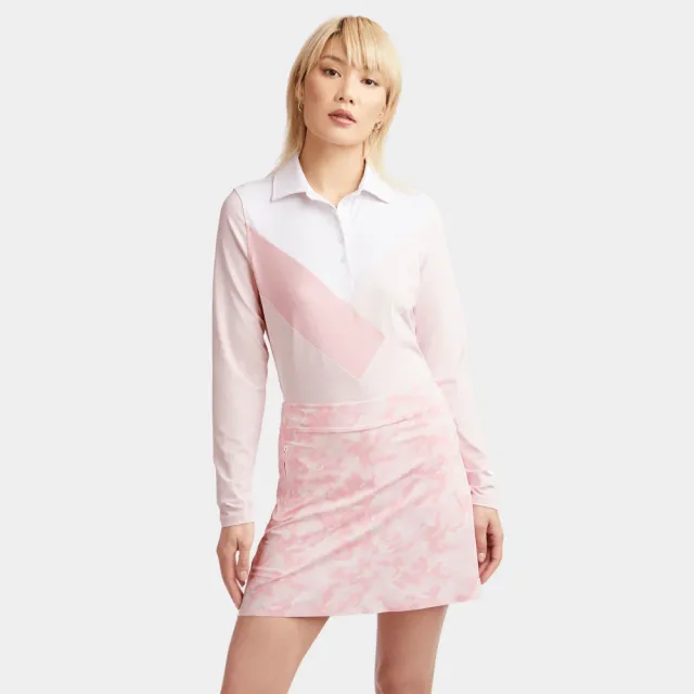 【G/FORE】CAMO SILKY TECH NYLON A-LINE SKORT 女士 高爾夫球裙 粉色(G4LF23B05C-CAMEO)