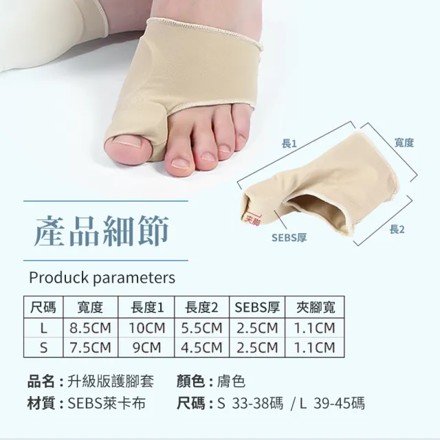 【買1對 送1對】SEBS拇趾外翻護理保護套(拇指分趾套 姆趾套 腳趾外翻襪 拇指外翻保護套)