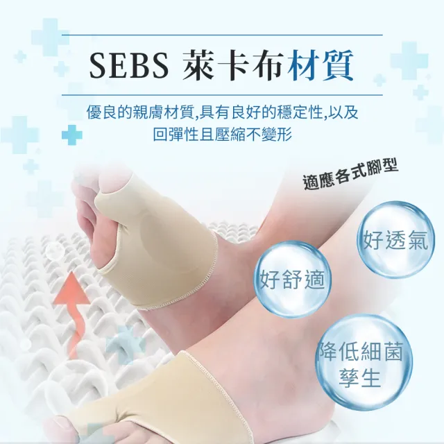 SEBS拇趾外翻保護套-1對裝(拇指分趾套 姆趾套 腳趾外翻襪 拇指外翻保護套)
