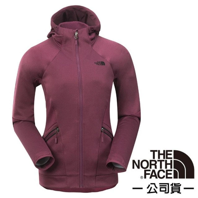 The North Face 女新款 超輕量時尚連帽保暖外套/夾克(364L 紫紅 N)