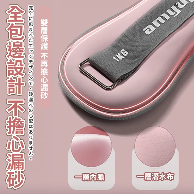【ENDER SPORT】2KG 2入組 負重手環 負重沙包 負重沙袋 橫向分割設計(負重手環 負重沙包 負重沙)