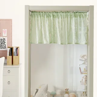【BonBon naturel】韓式浪漫花藤波浪珍珠蕾絲短門簾/櫃簾-140*45CM(蕾絲門簾/蕾絲窗簾/門簾/櫃簾)