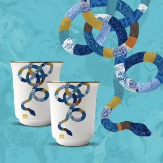 【TALES 神話言】十二生肖-藝術骨瓷小茶杯2入(文創 藝術 創新 送禮)