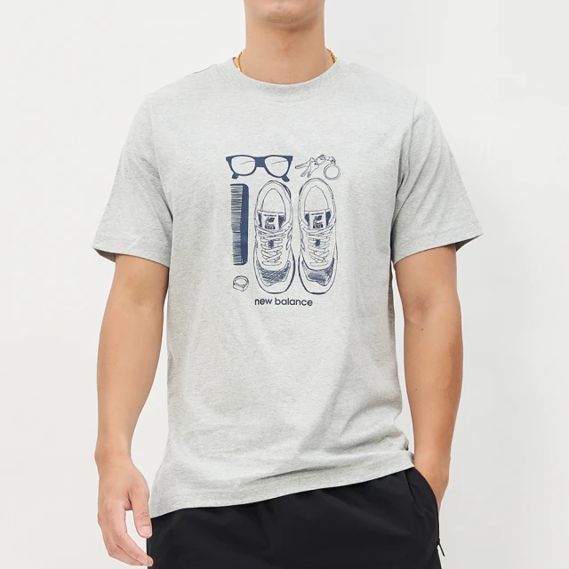 NEW BALANCE Sport Essentials Graphic Tee 男款 灰色 純棉 短袖 MT43902AG