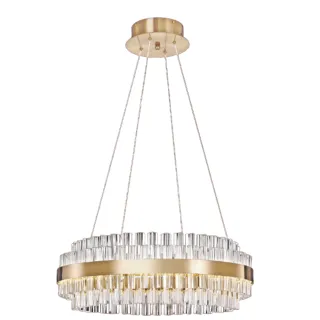 【大巨光】華麗風LED 45W 水晶燈_吊燈-中(LW-12-0363 金屬鍍金古色 三色變光 上下發光)