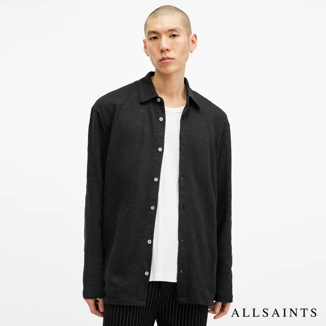 ALLSAINTS FOSTER 寬鬆純棉紋理長袖襯衫 M004PB(寬鬆版型)