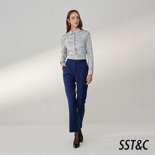 【SST&C】女裝 寶藍色直筒版西裝褲01022411001(換季65折)