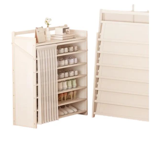 【耐家旗艦店】簡易免安裝折疊鞋櫃-120X23.8X105cm(鞋櫃/玄關櫃/鞋子收納櫃/防傾倒鞋櫃/預購15天)