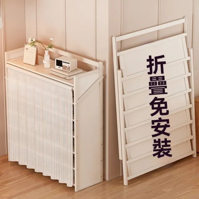 【耐家旗艦店】簡易免安裝折疊鞋櫃-120X23.8X105cm(鞋櫃/玄關櫃/鞋子收納櫃/防傾倒鞋櫃/預購15天)