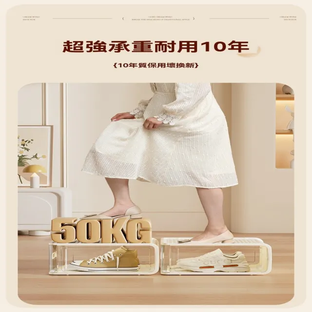 【耐家旗艦店】防塵透明鞋盒鞋櫃-21*32*13.5cm（單個）(鞋櫃/玄關櫃/防塵鞋櫃/預購15天)