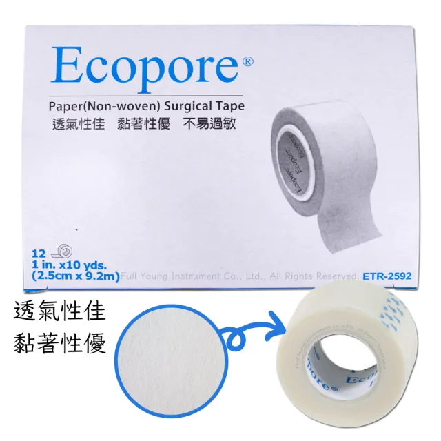 【Ecopore】春田 醫療透氣膠帶(白色/一吋)