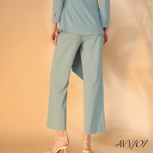 【AVVJOY 艾薇卓爾】設計感綁帶西裝套裝(套裝 外套 小西裝 西裝褲 西裝外套 百搭外套 保暖外套 AVV2244TZ)