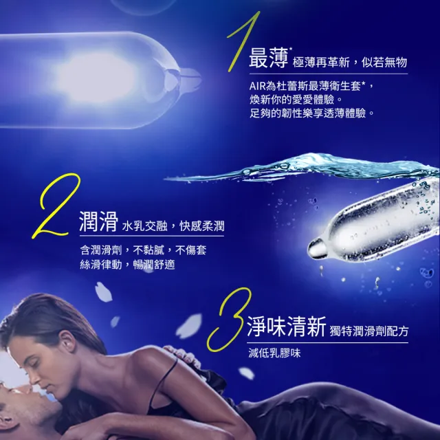 【Durex 杜蕾斯】AIR輕薄幻隱裝保險套8入x4(共32入-避孕套/衛生套/極致輕薄系列)