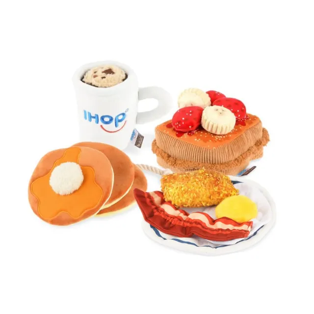 【P.L.A.Y.】早餐組合 咖啡馬克杯 狗玩具 發聲 寵物玩具 IHOP聯名款