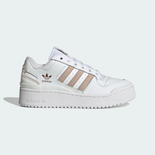 adidas 愛迪達 休閒鞋 女鞋 運動鞋 厚底 三葉草 FORUM BOLD STRIPES W 白奶茶 ID1284