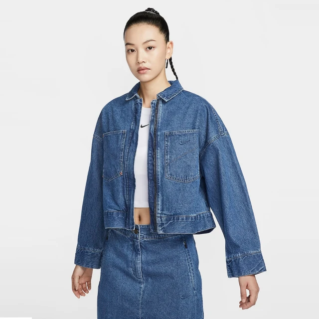 NIKE 耐吉 外套 女 運動外套 牛仔 AS W NSW DENIM JKT GCEL 藍 HQ1471-441