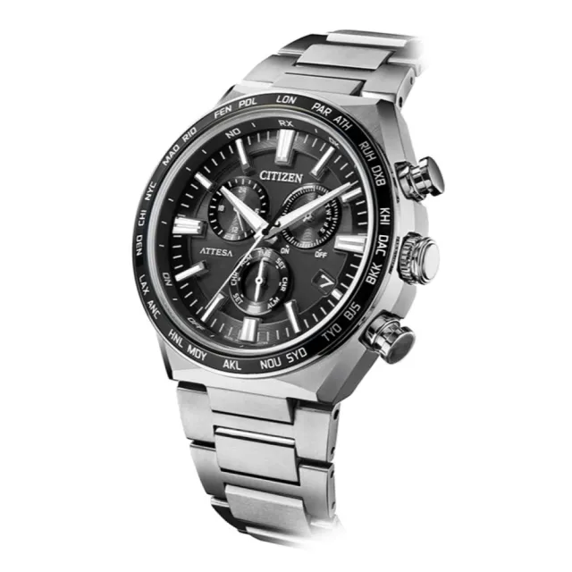 【CITIZEN 星辰】GENTS系列 時尚 超級鈦 光動能電波計時手錶41.1mm(CB5966-69E)