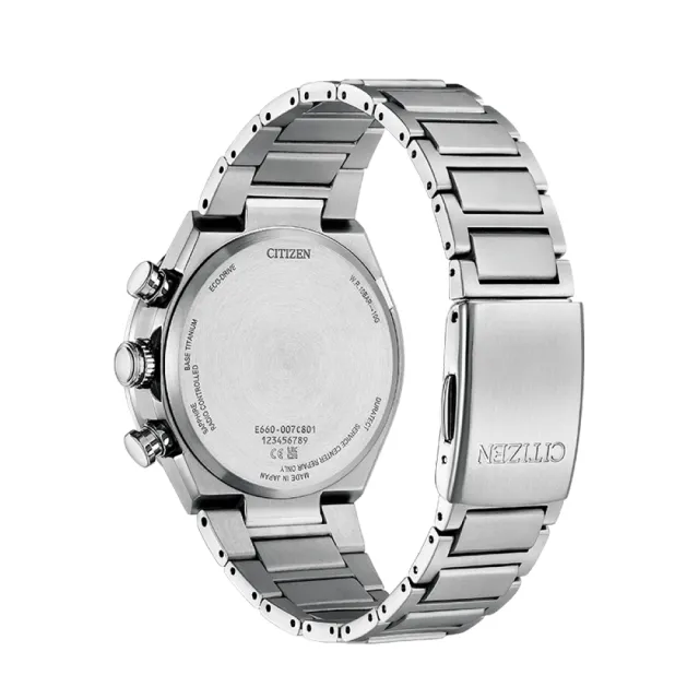 【CITIZEN 星辰】GENTS系列 時尚 超級鈦 光動能電波計時手錶41.1mm(CB5966-69E)