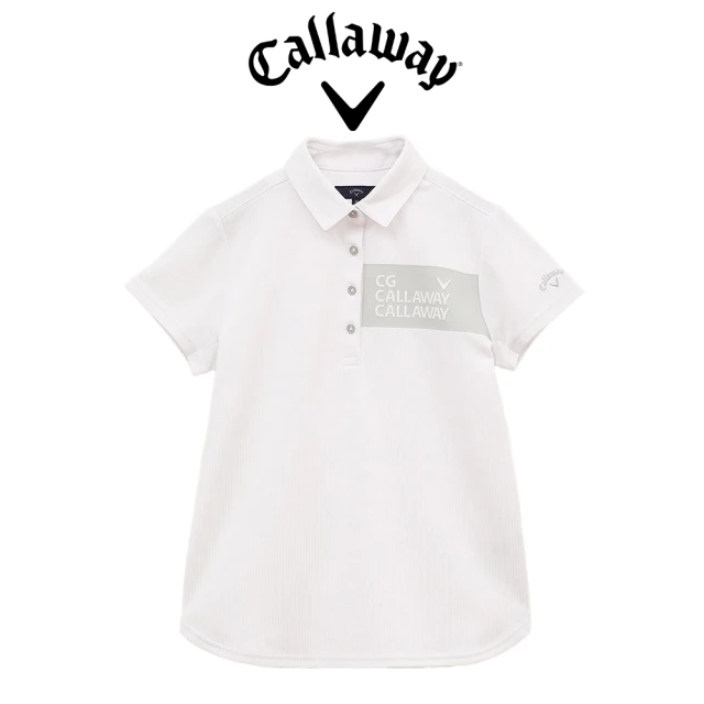 Callaway 卡拉威 STRIPED JACQUARD SHORT SLEEVE SHIRT 女士 快乾抗UV短袖POLO衫 白色