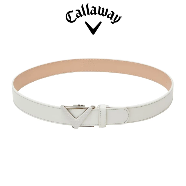 Callaway 卡拉威 V BUCKLE SERRATION BELT 男士 V扣皮帶 白色