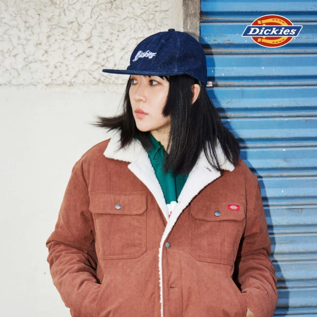 Dickies 男款卡布奇諾棕羊羔絨外翻領多口袋設計保暖厚夾克｜DK012575K47