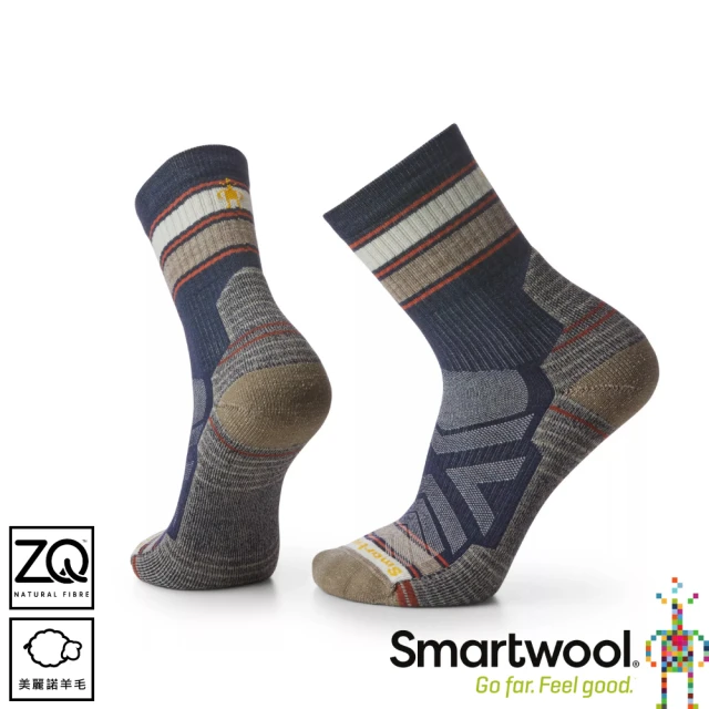 SmartWool 機能戶外全輕量減震條紋中筒襪 《深海軍藍》SW001609/登山/透氣/羊毛襪(悠遊山水+)