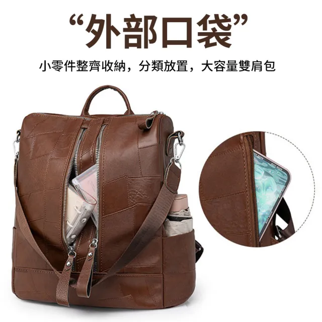 【Starshop】618限定 復古潮流大容量後背包 日常百搭雙肩包 手提包 側背包 托特包 旅行包 通勤