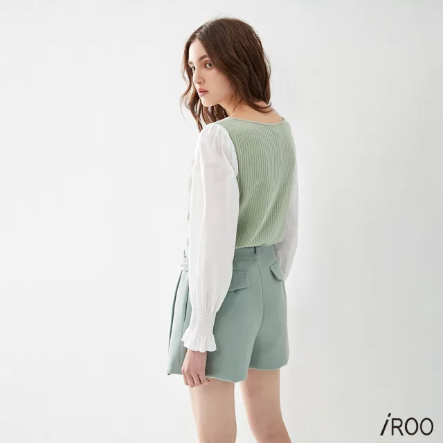 【iROO】側環飾活片短褲
