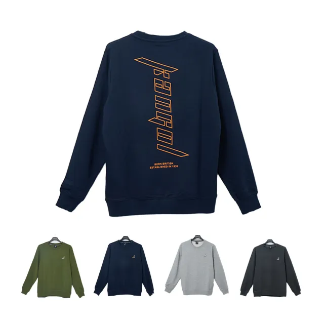 【KANGOL】袋鼠 直LOGO潮流大學T 64558004