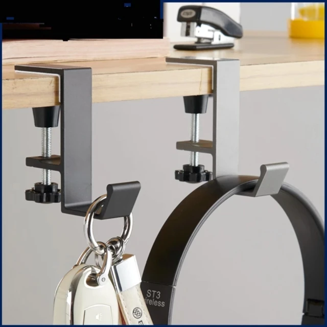 免打孔 不鏽鋼面盆鉤（霧黑.槍灰）(可調.多功能.掛鉤.免釘