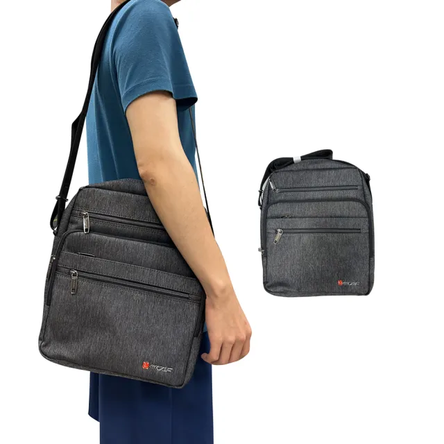 【SNOW.bagshop】雙11 斜側包大容量(可A4紙二主袋+外袋共七層8吋平板進口防水包 尼龍布)