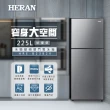 【HERAN 禾聯】58H快配★225L一級能效雙效抑菌脫臭變頻窄身雙門冰箱(HRE-B2382V)