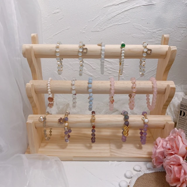 無名精選 分離式手鍊架-四層原色(飾品展示架 桌上收納 手環展示架)