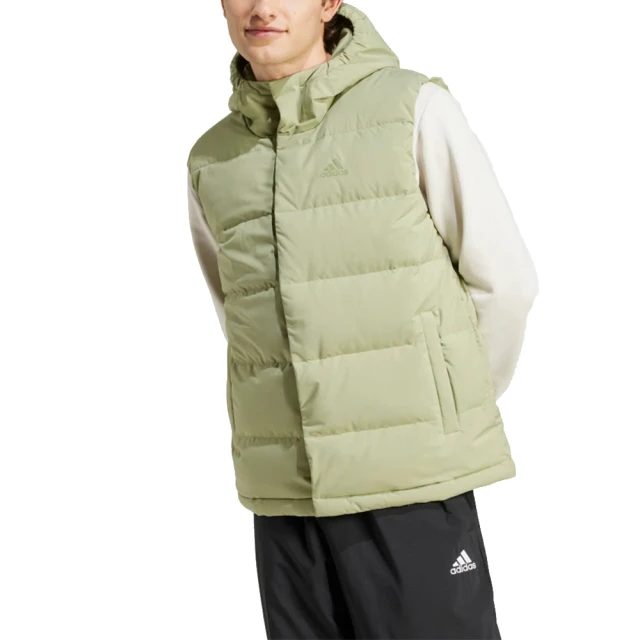 adidas 愛迪達 連帽 羽絨背心 運動 HELIONIC VEST 男 - IX8856