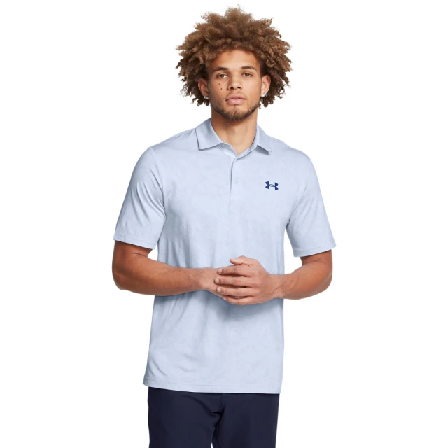 UNDER ARMOUR UA 男 Playff 3.0 Jaq 短POLO_1387130-464(淺藍色)