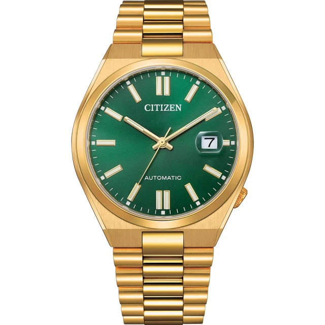 CITIZEN 星辰 Mechanical 時尚機械腕錶 男錶 女錶 手錶 指針錶-綠40mm(NJ0152-51X)