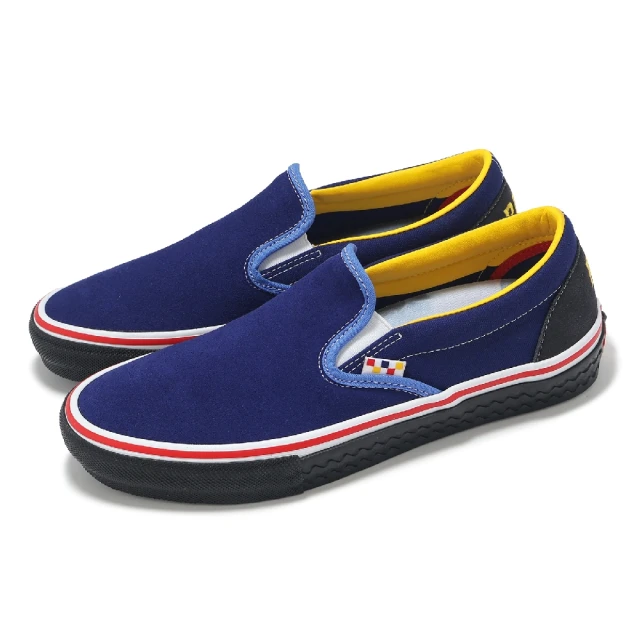 VANS x Padin Musa 滑板鞋 Skate Slip-On 男鞋 藍黃 聯名 懶人鞋 板鞋(VN0A5FCABLU)