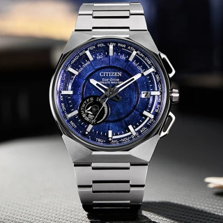 【CITIZEN 星辰】GENTS系列 Satellite Wave X 限量 星際藍 GPS 光動能腕錶 禮物 推薦(CC3097-52L)