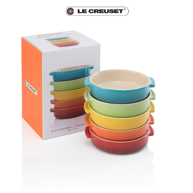 Le Creuset 瓷器西班牙小菜盤組14cm-5入(彩虹)