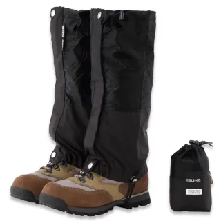 【ISUKA】輕量GORE-TEX綁腿 前開拉鍊 黑色