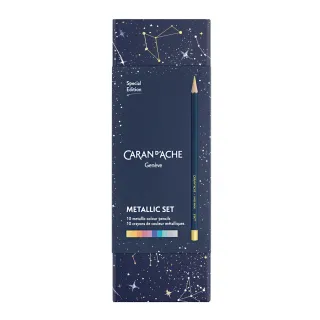 【CARAN d’ACHE】卡達《2024 Christmas 限定 Cosmic Blue 宇宙星河》色鉛筆組